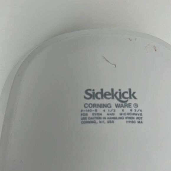 Corning Ware Sidekick 4 1/2 X 6 3/4 Inches 10 Oz Each Oven Microwave Set 2 White - Picture 4 of 9